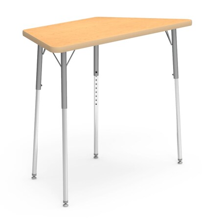 Virco 20.75 in. W, 48 in. L, 22-30 in. H, Fusion Maple Top / Beige Edge 48TRAP48